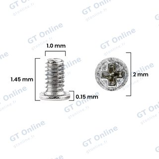 Outillage pour Apple iPhone 12 Pro / 12 Pro Max (pack service origine, lot de 30) — Jeu de vis (M1.0 x 1.45 x 2.0D x 0.15T)