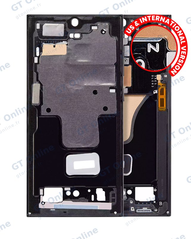 Châssis pour Samsung Galaxy S23 Ultra 5G (version US & internationale, noir fantôme)