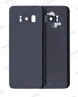 Vitre arrière pour Samsung Galaxy S8 (sans logo, compatible premium, noir minuit)
