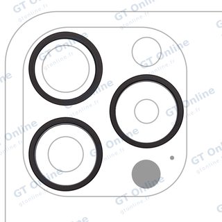 Anneau de contour de caméra arrière pour Apple iPhone 15 Pro Max (lot de 3, titane noir, lot de 10)