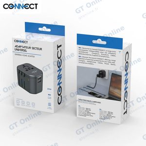 Adaptateur Secteur Universel CONNECT MC-CUN20W 20W 4 en 1 Noir — vue 3