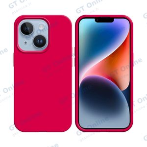 Coque Silicone Compatible pour Apple iPhone 14 Plus (#56) Rose Vif
