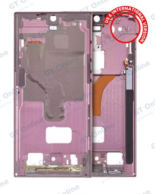 Châssis pour Samsung Galaxy S22 Ultra 5G (version US & internationale, Burgundy)