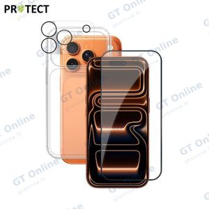 Pack de Protection Coque + Protection Lentille + Verre Trempé PROTECT pour Apple iPhone 17 Pro Transparent