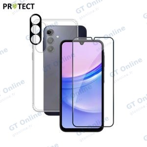 Pack de Protection Coque + Protection Lentille + Verre Trempé PROTECT pour Samsung Galaxy A15 5G A156B/Galaxy