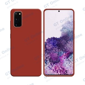 Coque Silicone Compatible pour Samsung Galaxy S20 G980/Galaxy S20 5G G981 (#1) Rouge