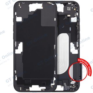 Châssis pour Apple iPhone 16 Plus (version EU, compatible premium, noir)