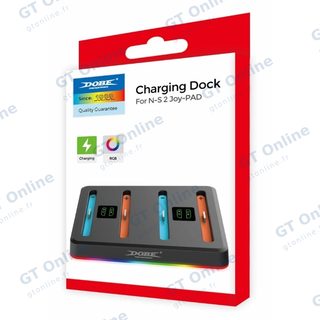 Station de charge pour 4 manettes Joy-Con Nintendo Switch 2 DOBE TNS-3160 — noir