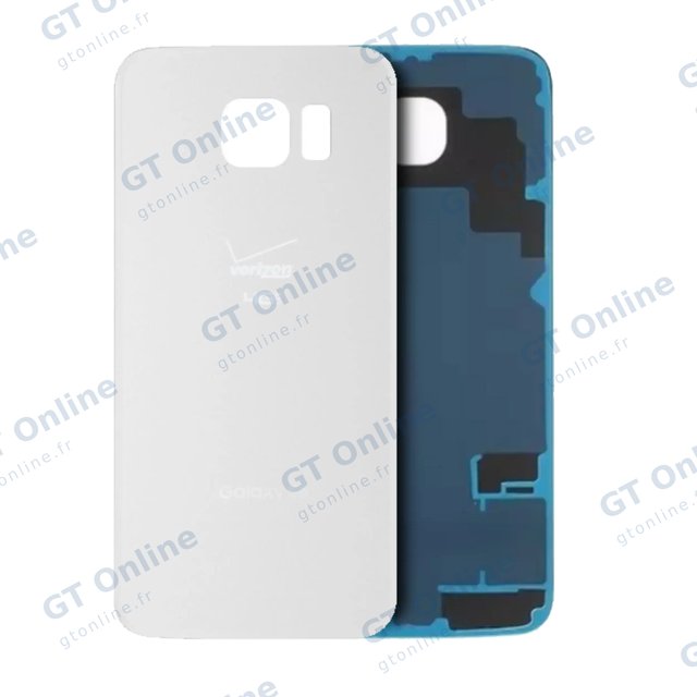 Vitre arrière pour Samsung Galaxy S6 (Verizon 4G) (pack service origine, blanc)