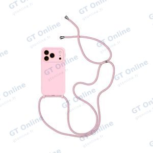 Coque Silicone avec Cordon Apple iPhone 17 Pro (#02) Rose