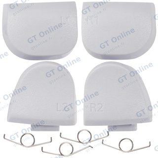 Gâchettes R1 / L1 / R2 / L2 avec ressorts pour manette Sony DualSense (PS5) — BDM-020 (blanc, jeu de 8 pièces)