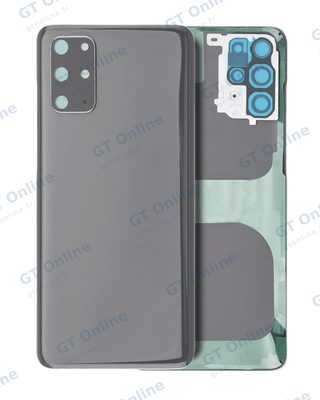 Vitre arrière pour Samsung Galaxy S20 Plus 5G (sans logo, compatible premium, Cosmic Gray)