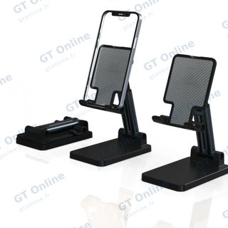 Support de bureau pliable à double axe pour smartphone JELLICO PH22 — noir