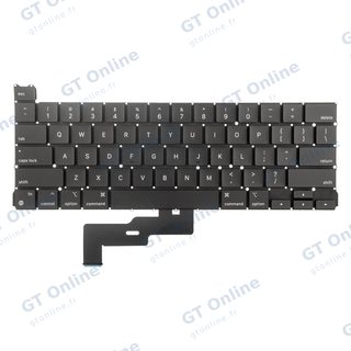 Clavier rétroéclairé avec vis pour Apple MacBook Pro 13" A2338 (2020 - 2023) (anglais US)