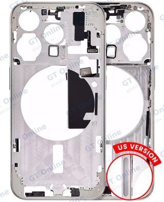 Châssis pour Apple iPhone 15 Pro (version US, compatible premium, White Titanium)