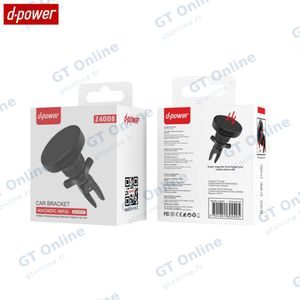 Support Smartphone Magnétique pour Voiture d-power Z4008 (Grille d'Aération) Noir — vue 2