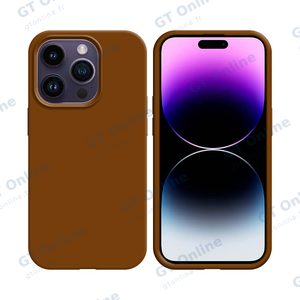 Coque Silicone Compatible pour Apple iPhone 14 Pro (#32) Marron