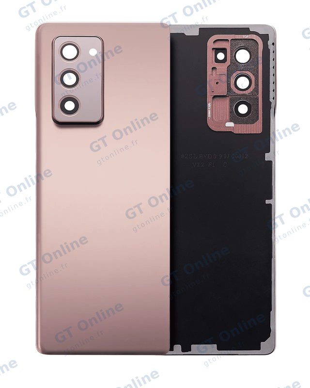 Vitre arrière avec protection des objectifs pour Samsung Galaxy Z Fold 2 5G (compatible, Mystic Bronze)