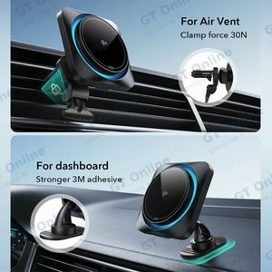 Support Smartphone Chargeur à Induction pour Voiture ESR Qi2 CryoBoost 15W (HaloLock) Noir — vue 3