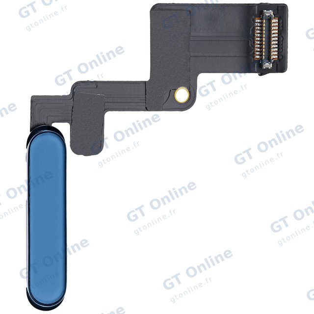 Bouton supérieur avec nappe pour iPad 10 / iPad A16 (2022 / 2025, compatible, bleu) — vue 1