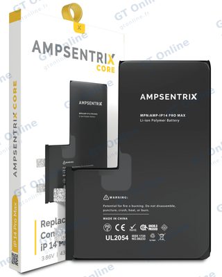 Cellule de batterie nue à souder pour Apple iPhone 14 Pro Max (soudure par points requise, AmpSentrix Core)