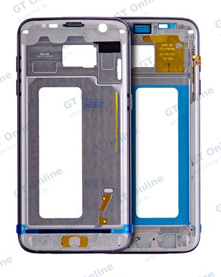 Châssis pour Samsung Galaxy S7 Edge (avec petits composants, noir)