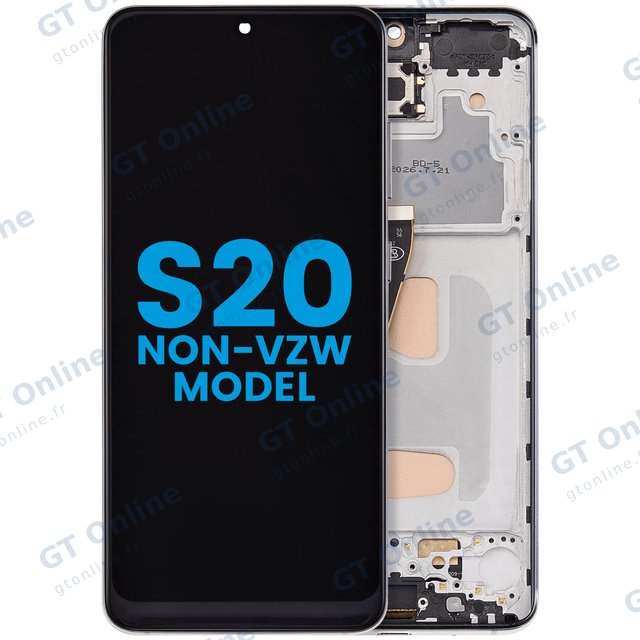 Écran pour Samsung Galaxy S20 (Non-Verizon 5G UW Frame) (Aftermarket: Incell, Cloud White)